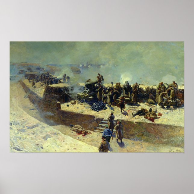 Pôster A bateria de Alexander atacando o (Frente)
