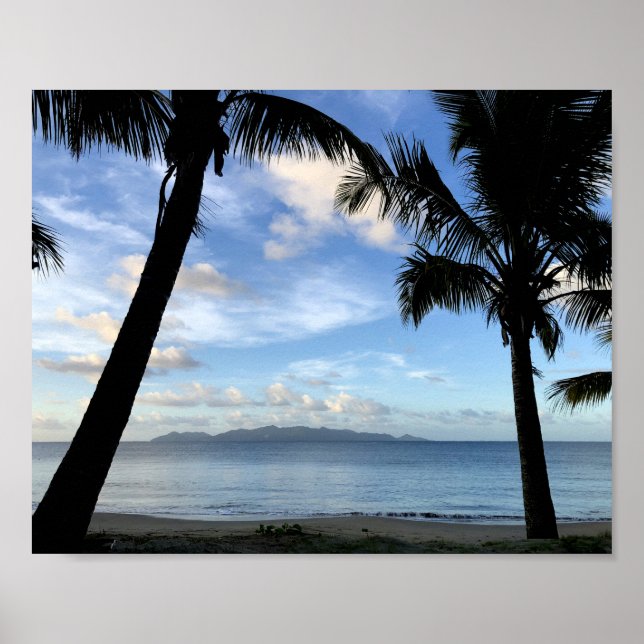 Poster A beach in Fiji (Frente)
