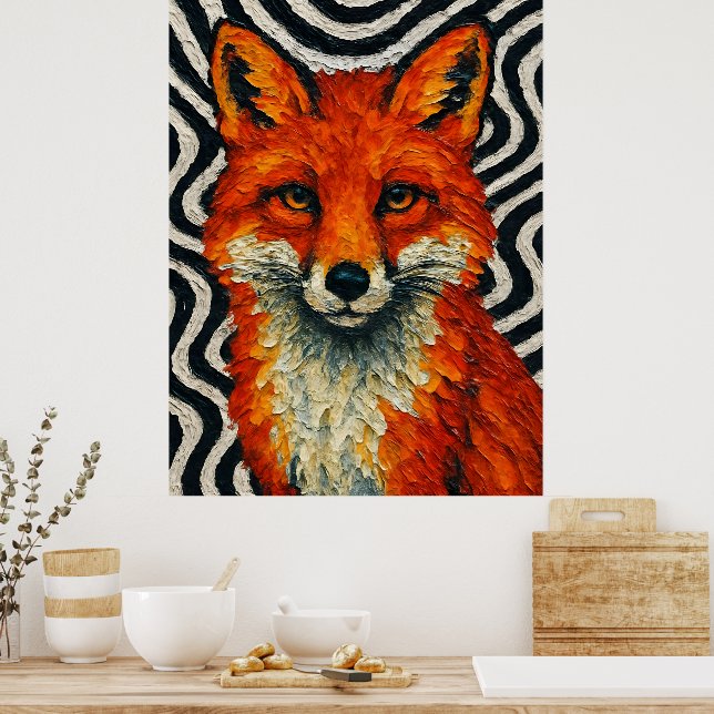 Poster A beautiful red fox  (Cozinha)