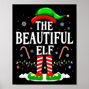 Poster A Bela Elf Engraçada Família Xmas Correspondente C