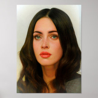Poster a beleza da arte megan fox respira