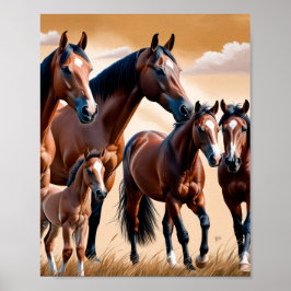 Poster A beleza dos cavalos americanos