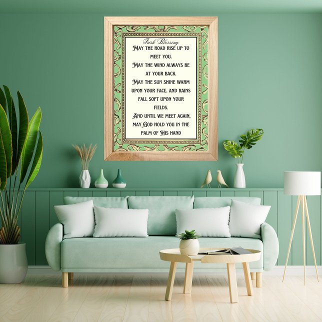 Poster A Bênção Irlandesa Que A Estrada Sobe Para Te Enco (Irish Blessing May The Road Rise Up to Meet You Poster)