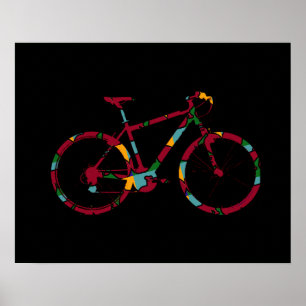Poster a bicicleta bikes o gráfico