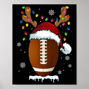 Poster A Bola de Futebol de Natal Xmas Luz Homens Engraça