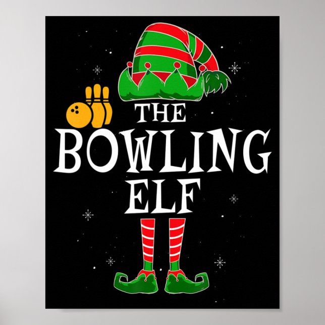 Poster A Boliche Elf Group Matching Family Christmas Bo (Frente)