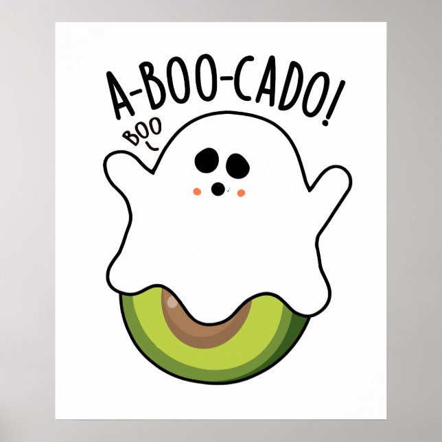 Poster A-boo-scado Funny Avocado Pun (Frente)