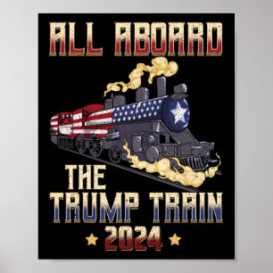 Poster A Bordo Do Trem De 2024, Bandeira Americana 1