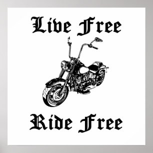 Pôster A borla viva livra a motocicleta