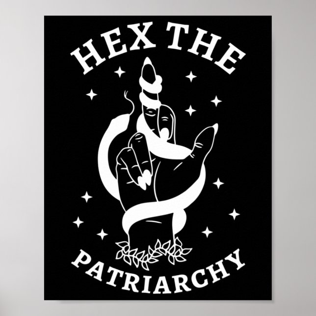 Poster A Bruxa Combater O Patriarcado Hex A Patriarquia (Frente)