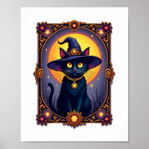 Poster A Bruxa Tarot Card Halloween Vintage Gothic