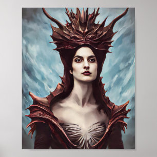 Poster A Bruxa Vermelha das Montanhas, a arte da fantasia