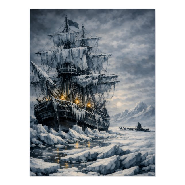 Pôster A Busca Ártica de Frankenstein por BurnsInHell (Frente)