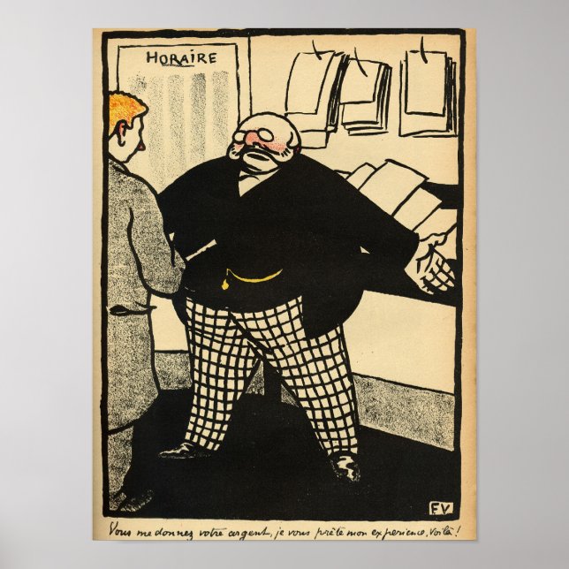 Poster A business man and his client (Frente)