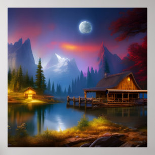 Poster A Cabina na Vaca debaixo da Lua