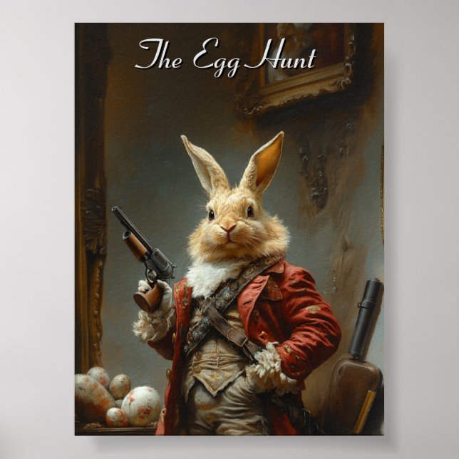 Poster A caça ao ovo, caça ao coelho da Páscoa (Frente)