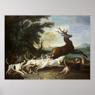 Pôster A caça dos cervos, 1718