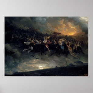 Poster A Caça Selvagem de Odin por Peter Nicolai Arbo