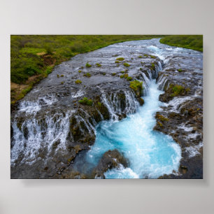 Poster A cachoeira Bruararfoss na Islândia