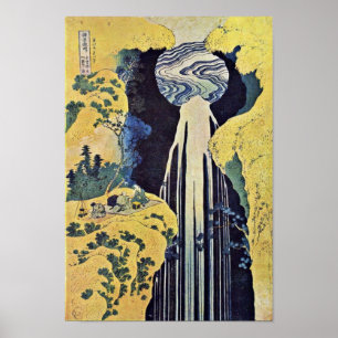 Poster A cachoeira de Amida atrás da estrada de Kiso (de