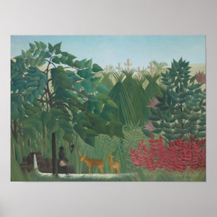 Pôster A Cachoeira de Henri Rousseau, Arte Fina Antiga