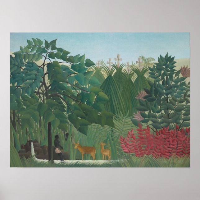 Pôster A Cachoeira de Henri Rousseau, Arte Fina Antiga (Frente)