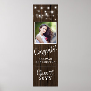 Poster A Cadeia De Caracteres Rústica Acende A Graduaç