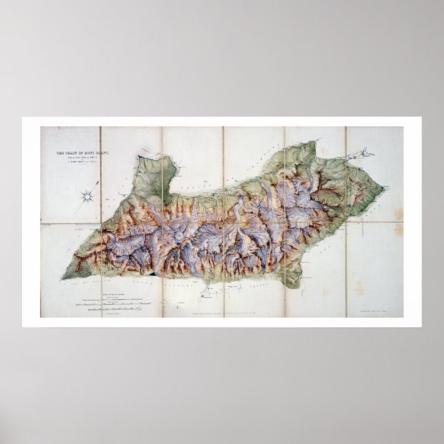 Poster A Cadeia do Monte Branco, a partir de um levantame (Frente)