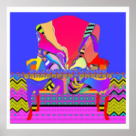 Poster A Cadeira Vermelha do Padrão