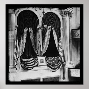 Pôster A caixa de Lincoln no teatro 1865 de Ford