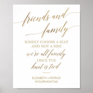 Poster A caligrafia Dourado elegante escolhe um sinal de