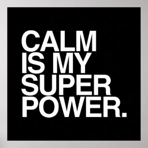 POSTER A CALMA É O MEU PODER SUPER.