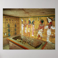 A câmara de enterro no túmulo de Tutankhamun