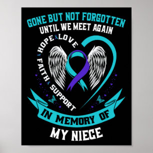 Poster A Camisa De Sensibilização Suicida Niece Foi Embor