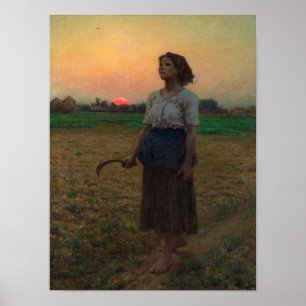 Poster A canção da Lark, 1884, por Jules Adolphe Breton
