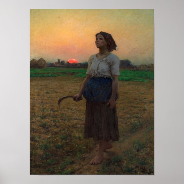 Poster A canção da Lark, 1884, por Jules Adolphe Breton (Frente)