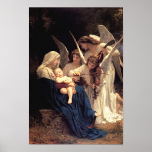 Poster A canção dos anjos de William Bouguereau