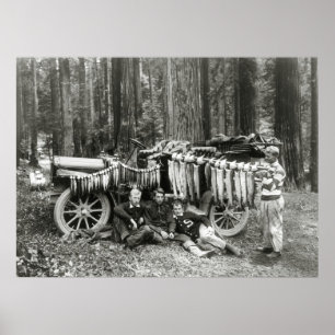 Pôster A captura do dia em Lagoa grande, 1908