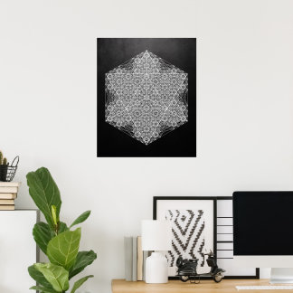 Poster A carruagem com Merkaba canalizada para a geometri