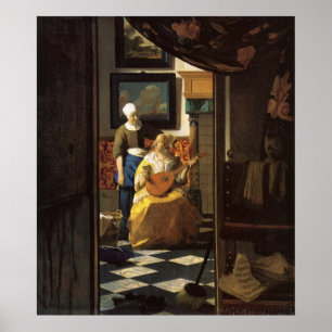 Poster A carta de amor de Johannes Vermeer
