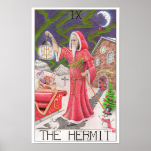 Poster A carta de tarô do Eremita