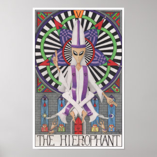 Poster A carta de tarô do Hierofante