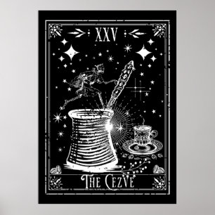 Poster A Carta de Tarot de Café Turco Cezve