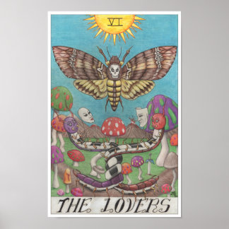 Poster A carta de tarot dos Amantes