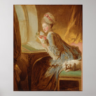 Poster A Carta do Amor - Fragonard (c.1770s)