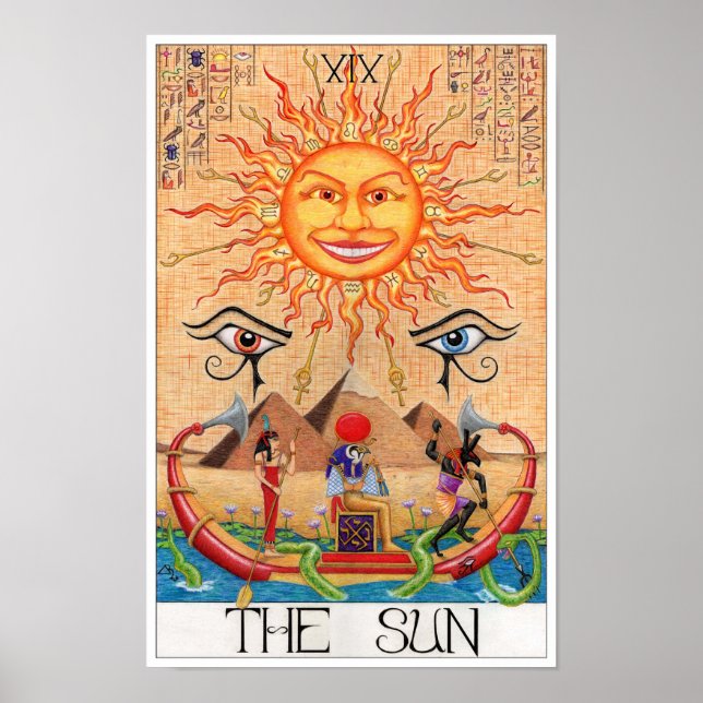 Poster A carta do tarot do Sol (Frente)