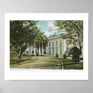 Pôster A casa branca, vintage do Washington DC