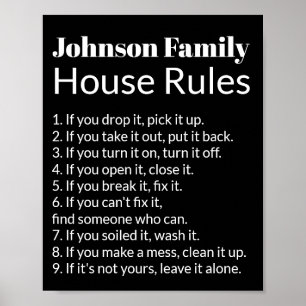 Poster A Casa da Família regulamenta Modelo de texto pret