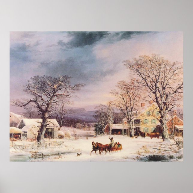 Pôster A Casa de Meio Caminho de George Durrie (Frente)