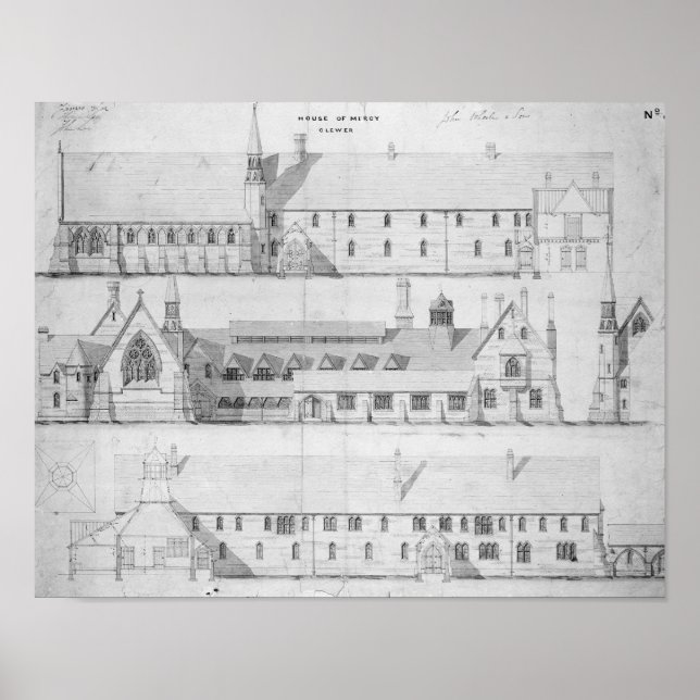 Poster A Casa do Compaixão, Clewer, c.1853 (Frente)